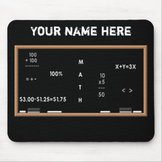 Math blackboard mouse pad