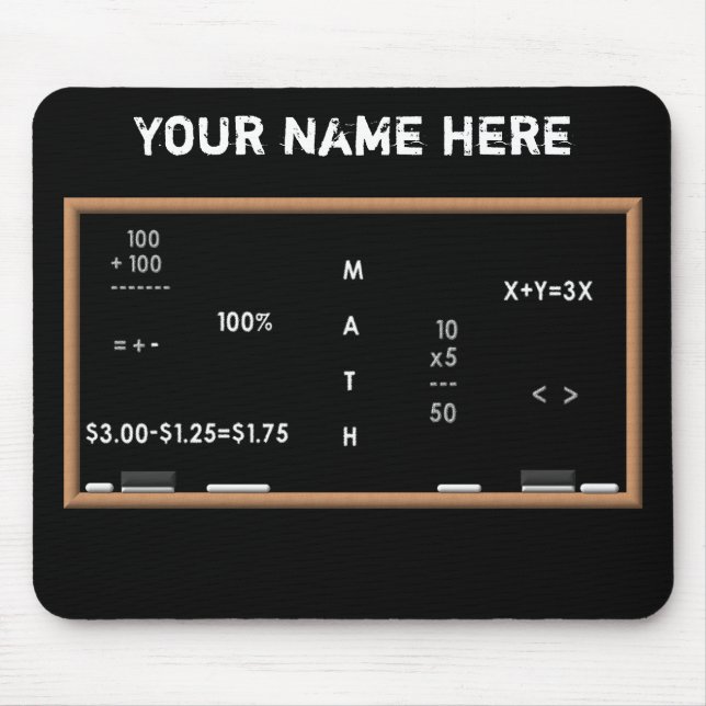 Math blackboard mouse pad (Front)