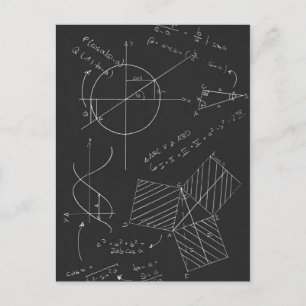 Math Blackboard Postcard