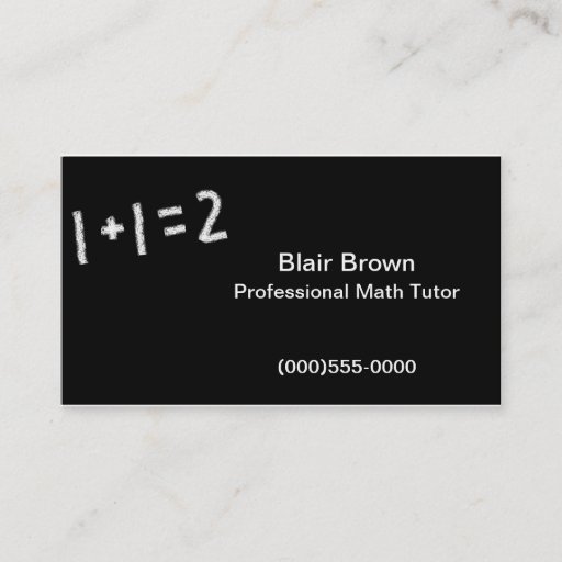 Customizable "Math" Business Card
