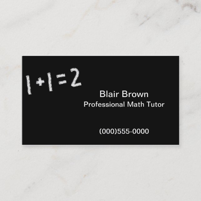 "Math" Business Card (Front)
