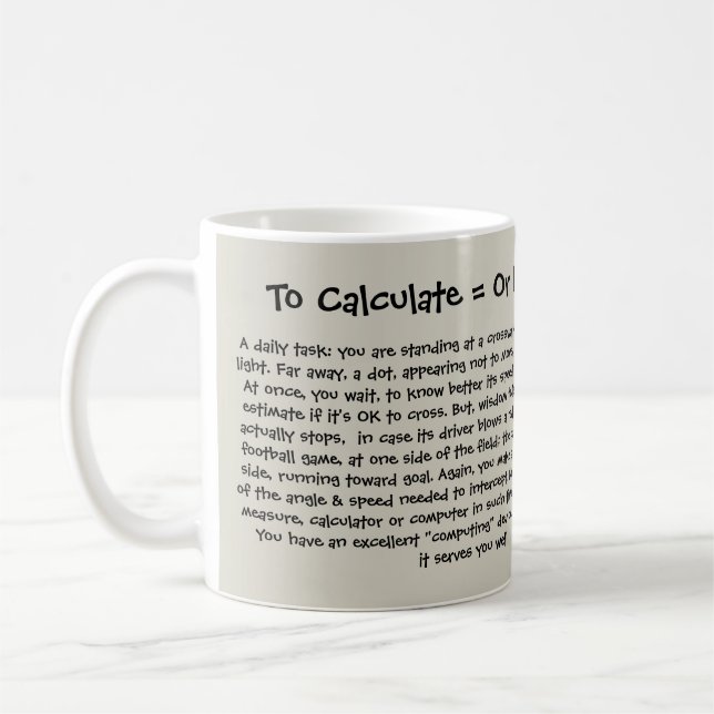 Math Calculate Or Estimate Mug (Left)