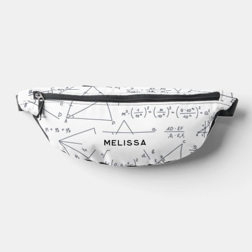 Math Calculations and Shapes Pattern Personalized Fanny Pack