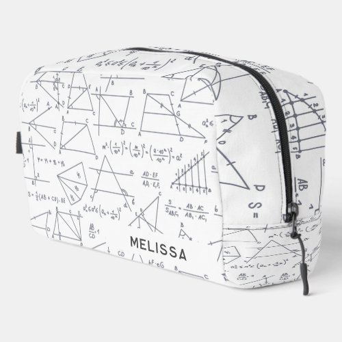 Math Calculations and Shapes Personalized Name Dopp Kit