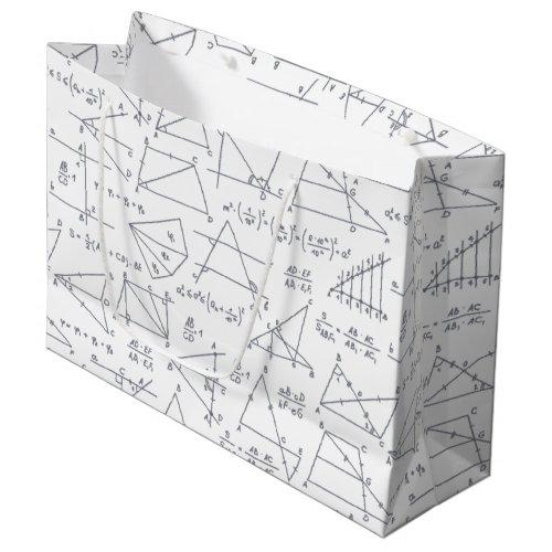 Math Calculations Illustrations School Teacher Large Gift Bag