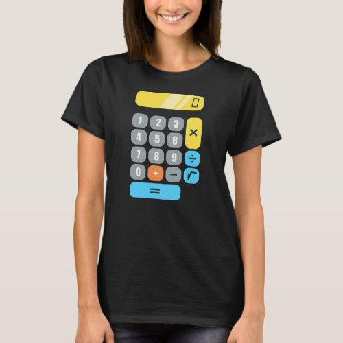 Math Calculator Mathematics Teacher Student T_Shirt