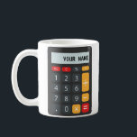 Math Calculator Personalized Name Coffee Mug<br><div class="desc">Math Calculator Personalized Name</div>
