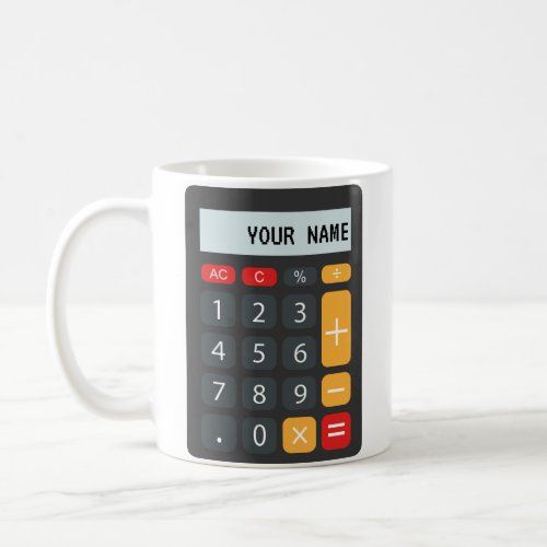 Math Calculator Personalized Name Coffee Mug