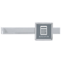 Math Calculator Personalized Name Silver Finish Tie Bar Math Calculator Personalized Name Silver Finish Tie Bar