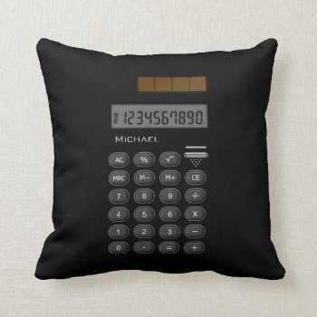 Math Calculator Pillow by zlatkocro at Zazzle