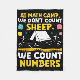 Math Camp Math Camper Mathematician Camping Mathem Fleece Blanket