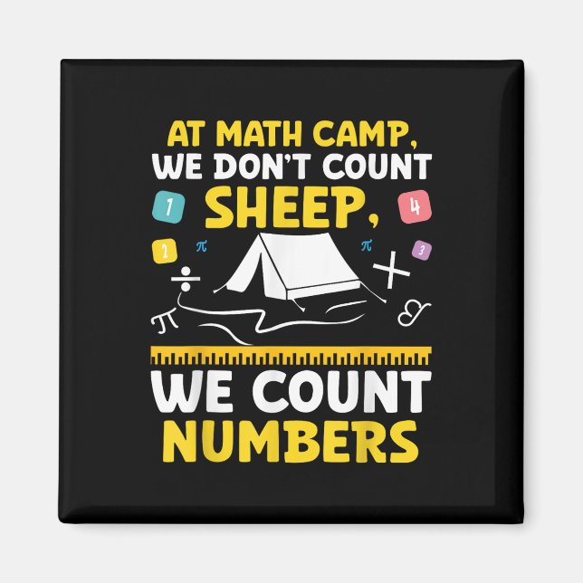 Math Camp Math Camper Mathematician Camping Mathem Magnet (Front)