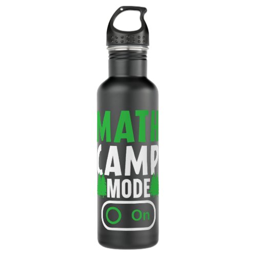 Math Camp Mathematician Camper Mathematics Camping Stainless Steel Water Bottle