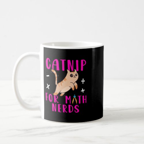 Math Cat Lover Teacher Pet Owner Humor Nerdy Mathe Coffee Mug