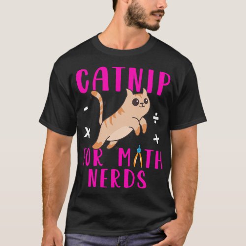 Math Cat Lover Teacher Pet Owner Humor Nerdy Mathe T_Shirt