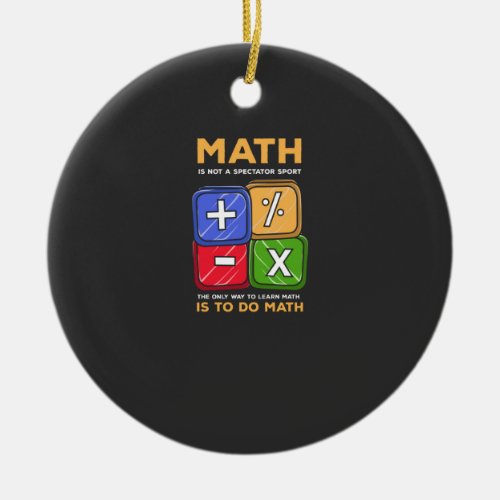 Math Ceramic Ornament
