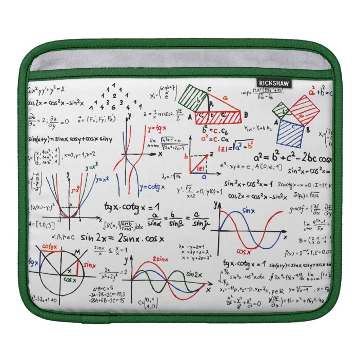 Math Cheat Sheet iPad Sleeve