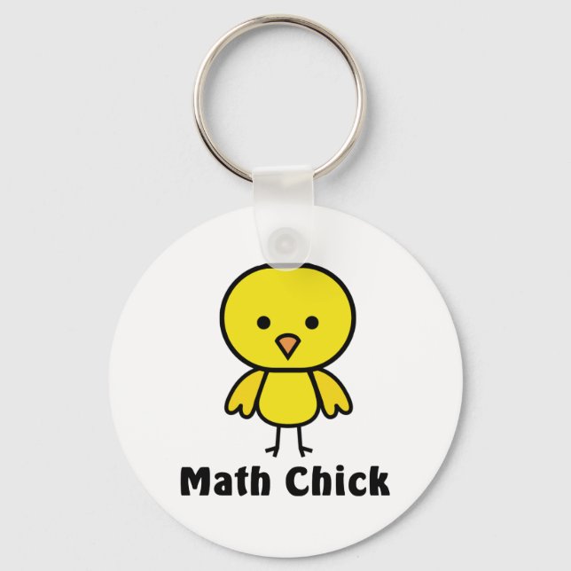 Math Chick Keychain (Front)