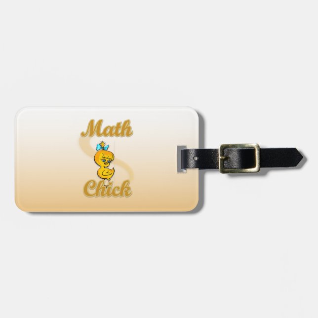 Math Chick Luggage Tag (Front Horizontal)