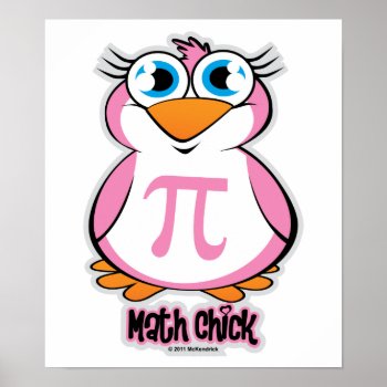Math Chick Poster by fightcancertees at Zazzle