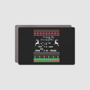 MATH CHRISTMAS CAR MAGNET