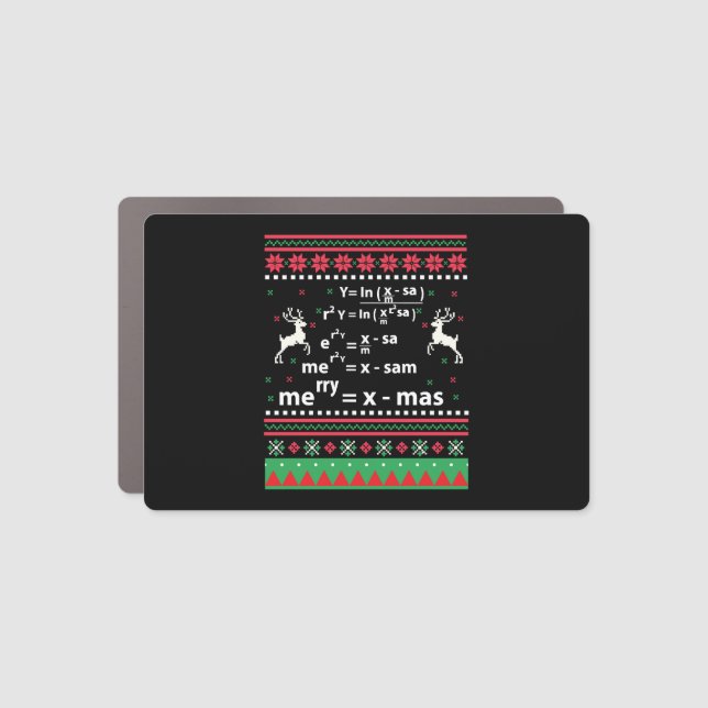 MATH CHRISTMAS CAR MAGNET (Front)