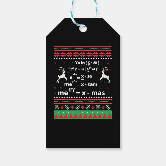 MATH CHRISTMAS GIFT TAGS (Front)