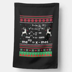 MATH CHRISTMAS HOUSE FLAG