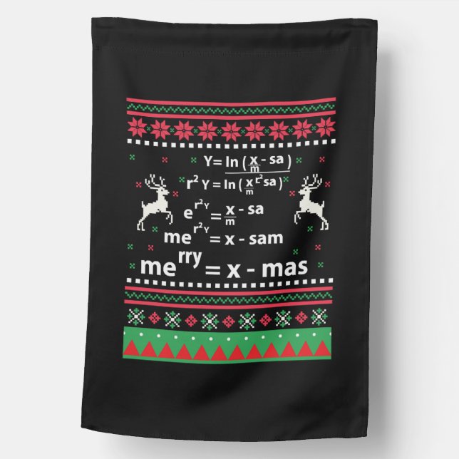 MATH CHRISTMAS HOUSE FLAG (Front)