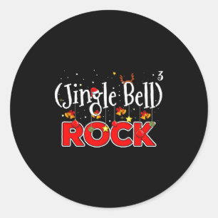 Math Christmas Jingle Bells Rock Math Funny Christ Classic Round Sticker