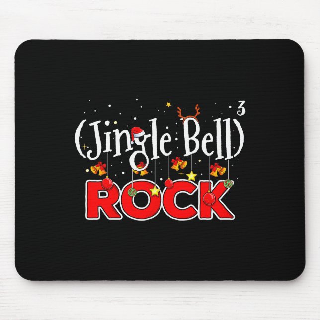 Math Christmas Jingle Bells Rock Math Funny Christ Mouse Pad (Front)