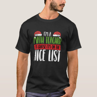 Math Christmas Math Teacher Xmas Day Santa Claus M T-Shirt