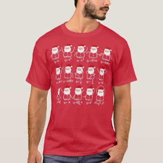 Math Christmas Santa Hat Gift For Math Teacher T-Shirt
