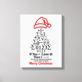 Math Christmas Tree Canvas - Romantic Gift Print
