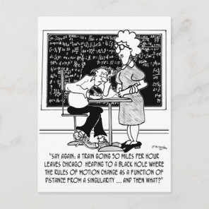 Math Class Cartoon 9478 Postcard