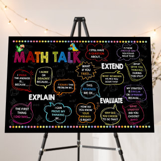 Math Classroom Math Talk Poster Gifts teacher
