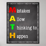 Math Classroom Poster Teacher Chalkboard Sign at Zazzle