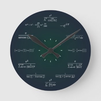Math Clock by mathsciencetech at Zazzle