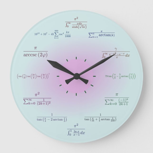 Math clock (green-purple gradient) (Front)