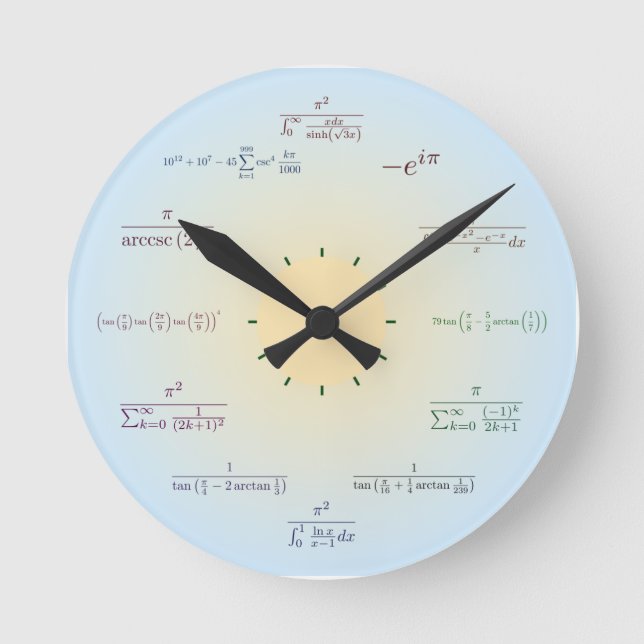 Math clock (light blue) (Front)