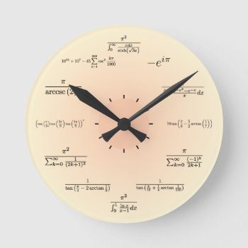 Math Clock (light Yellow) by mathsciencetech at Zazzle