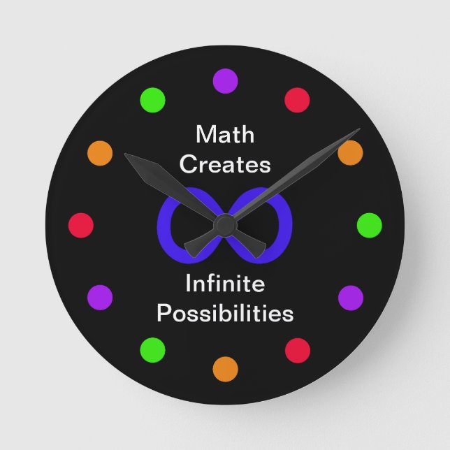 Math Clock -- Math Creates Infinite Possibilities (Front)