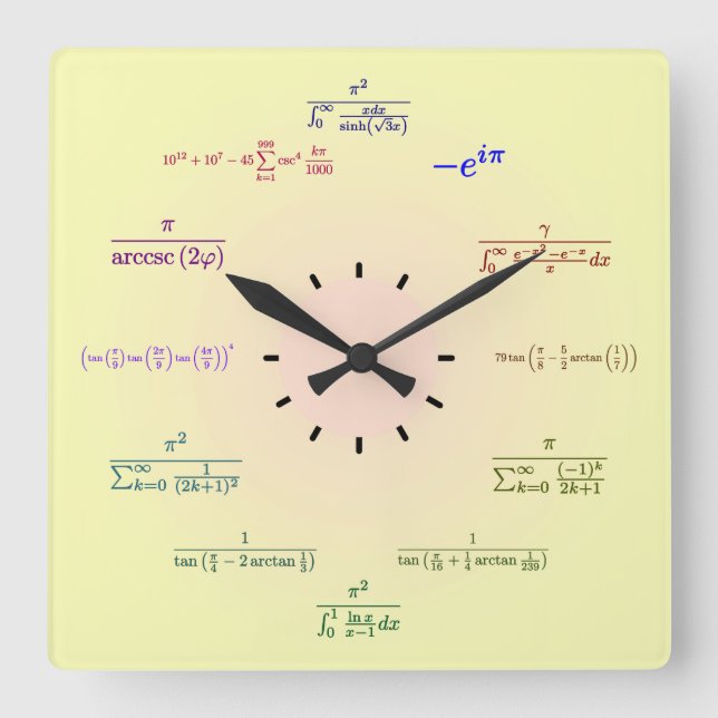 Math Clock (Yellow-Peach gradient) (Front)