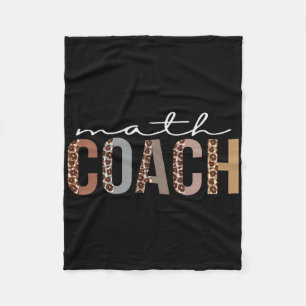 Math Coach Leopard Appreciation Fun For Women For Fleece Blanket