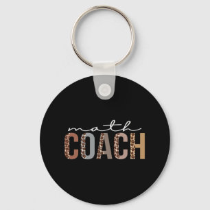 Math Coach Leopard Appreciation Fun For Women For Keychain