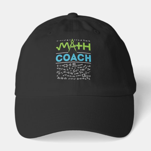 Math Coach Mathematics Tutor Hat (Front)