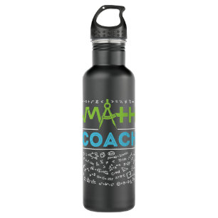 Math Coach Mathematics Tutor Stainless Steel Water Bottle