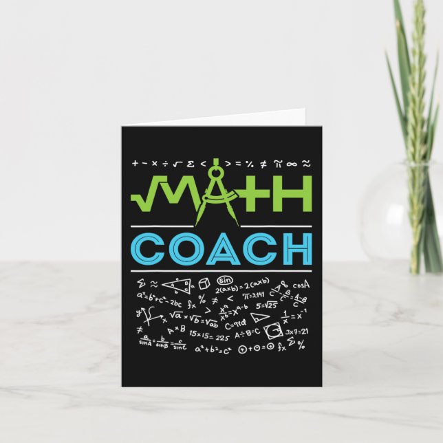 Math Coach Teacher Appreciation Back to School  Card (Front)
