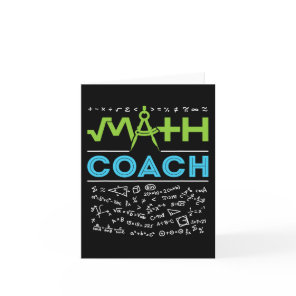 Math Coach Teacher Appreciation Back to School  Card