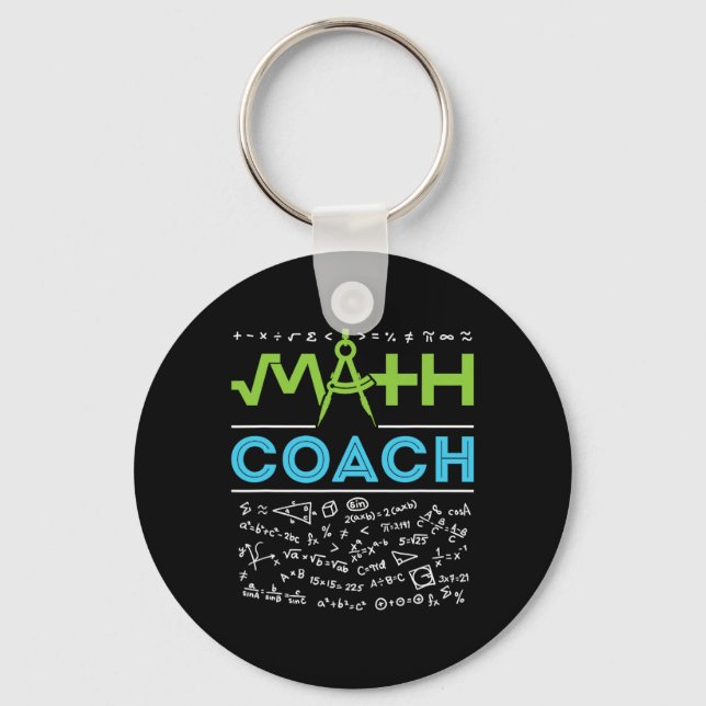 Math Coach Teacher Appreciation Ck To School  Keychain (Front)